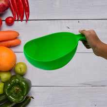 Handle-equipped rice bowl with thick drain basket, perfect for kitchen use.