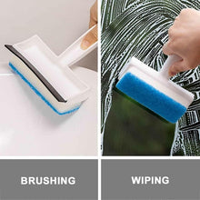 Easy-to-use wiper with brush for bathroom mirrors and tiles