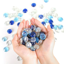 Flat round glass marbles for aquarium and vases