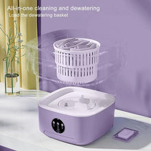 Mini washing machine with foldable design and drain basket