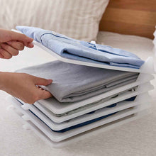 Space-saving cloth organizer for efficient fabric storage and arrangement.