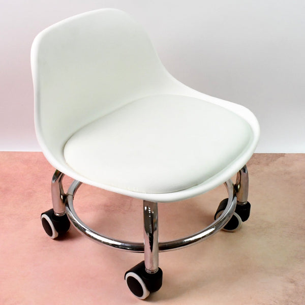 Heavy Duty Round Rolling Stool with Wheels Pedicure Stool (1 pc)