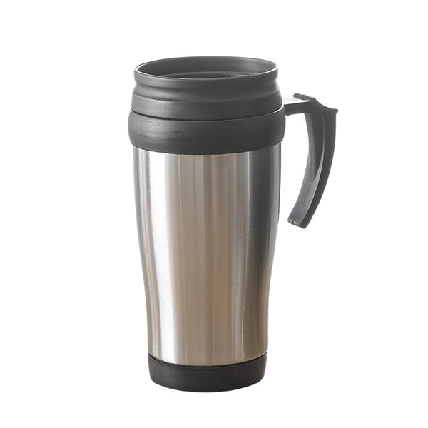 Stainless Steel Vacuum Glass Insulated Glass Coffee Cups (With Lid & Handle / 1 pc)