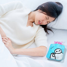 Blue Baymax Small Hot Water Bag with Cover for Pain Relief