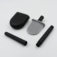 Durable toilet brush with silicone bristles