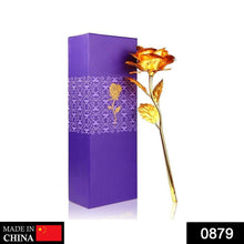 Golden rose in gift box