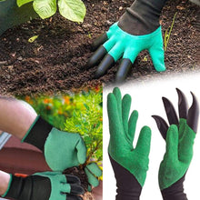 Mixed colour garden gloves for outdoor use.