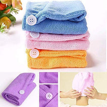 Quick-dry microfiber turban towel, ideal for hair and shower use.