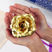 Luxury Decorative Gold Plated Artificial Golden Rose with Premium Box