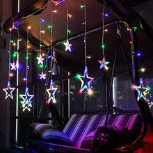 Star-shaped LED curtain lights for festivals