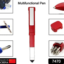 Portable tech tool pen with stylus and phone stand.