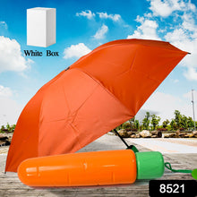 Vegetable shaped Folding Umbrella, Plastic Case Creative Fashion Folding Mini Sun Shade Rain Umbrella, Unique Umbrella, Sun & UV Protection, Cute Design (1 Pc)